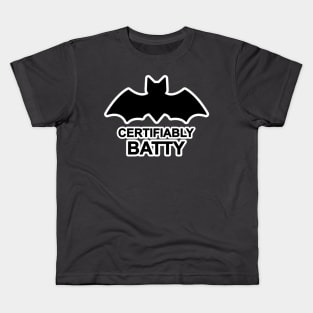 Certifiably Batty Funny Animal Design Kids T-Shirt
